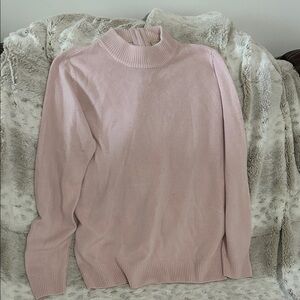 Appleseed's Pale Pink Mock Neck Sweater
